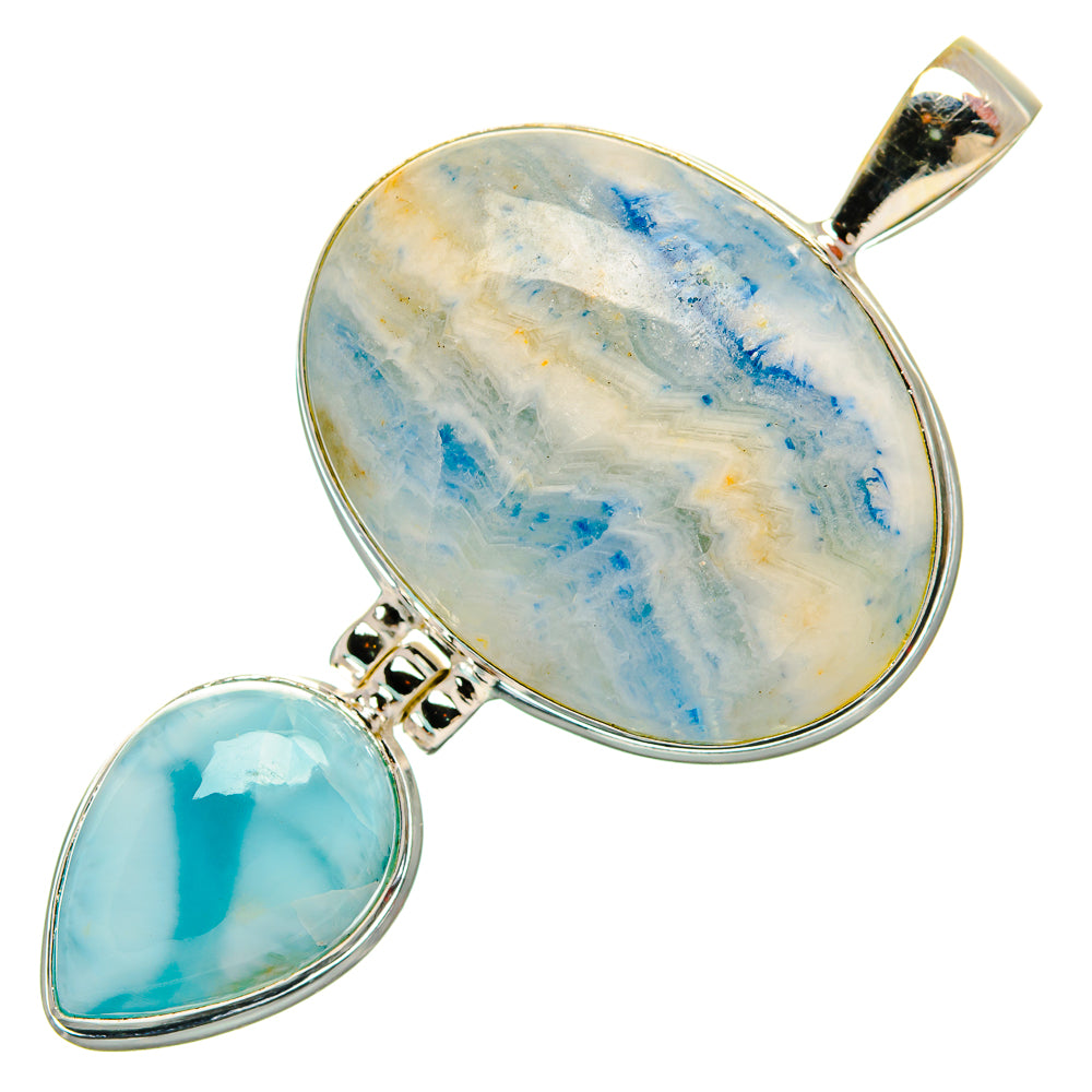 Blue Scheelite Pendants handcrafted by Ana Silver Co - PD32658 - Photo 2