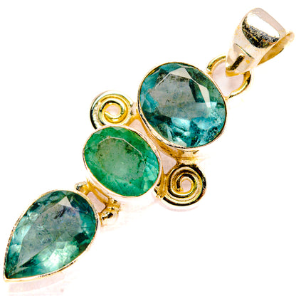 Green Fluorite Pendants handcrafted by Ana Silver Co - PD32683 - Photo 2