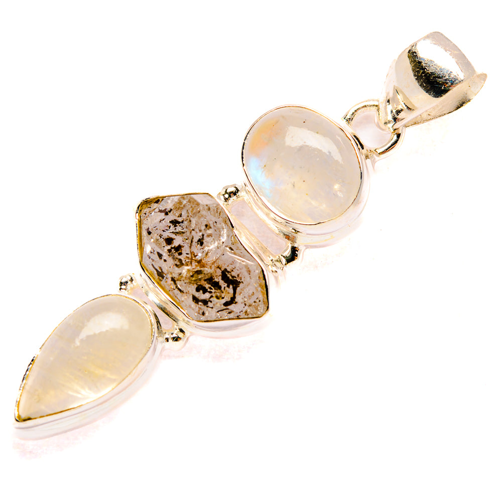 Rainbow Moonstone Pendants handcrafted by Ana Silver Co - PD32690 - Photo 2