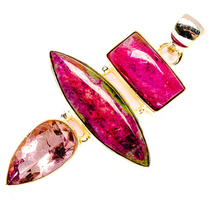 Ruby Zoisite Pendants handcrafted by Ana Silver Co - PD32693 - Photo 2