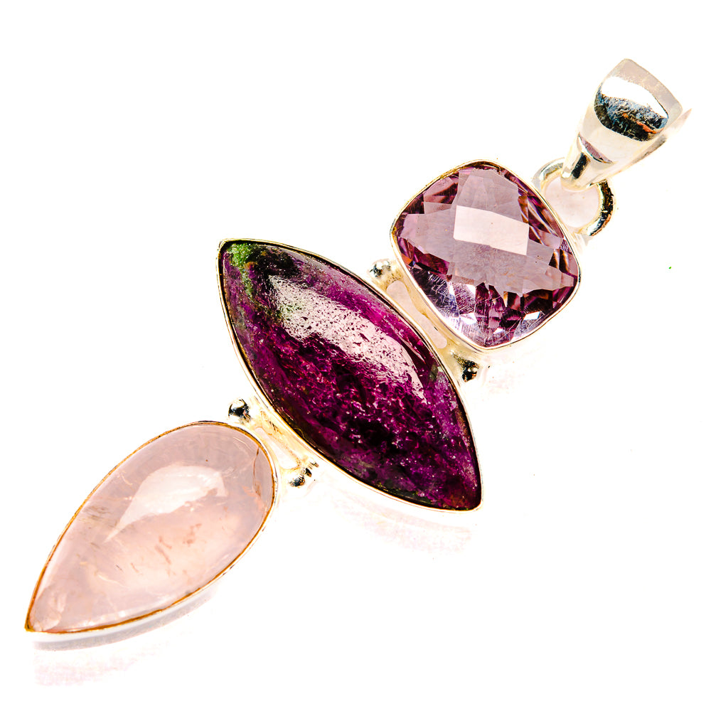 Ruby Fuchsite Pendants handcrafted by Ana Silver Co - PD32696 - Photo 2