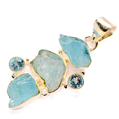 Aquamarine Pendants handcrafted by Ana Silver Co - PD32699 - Photo 2