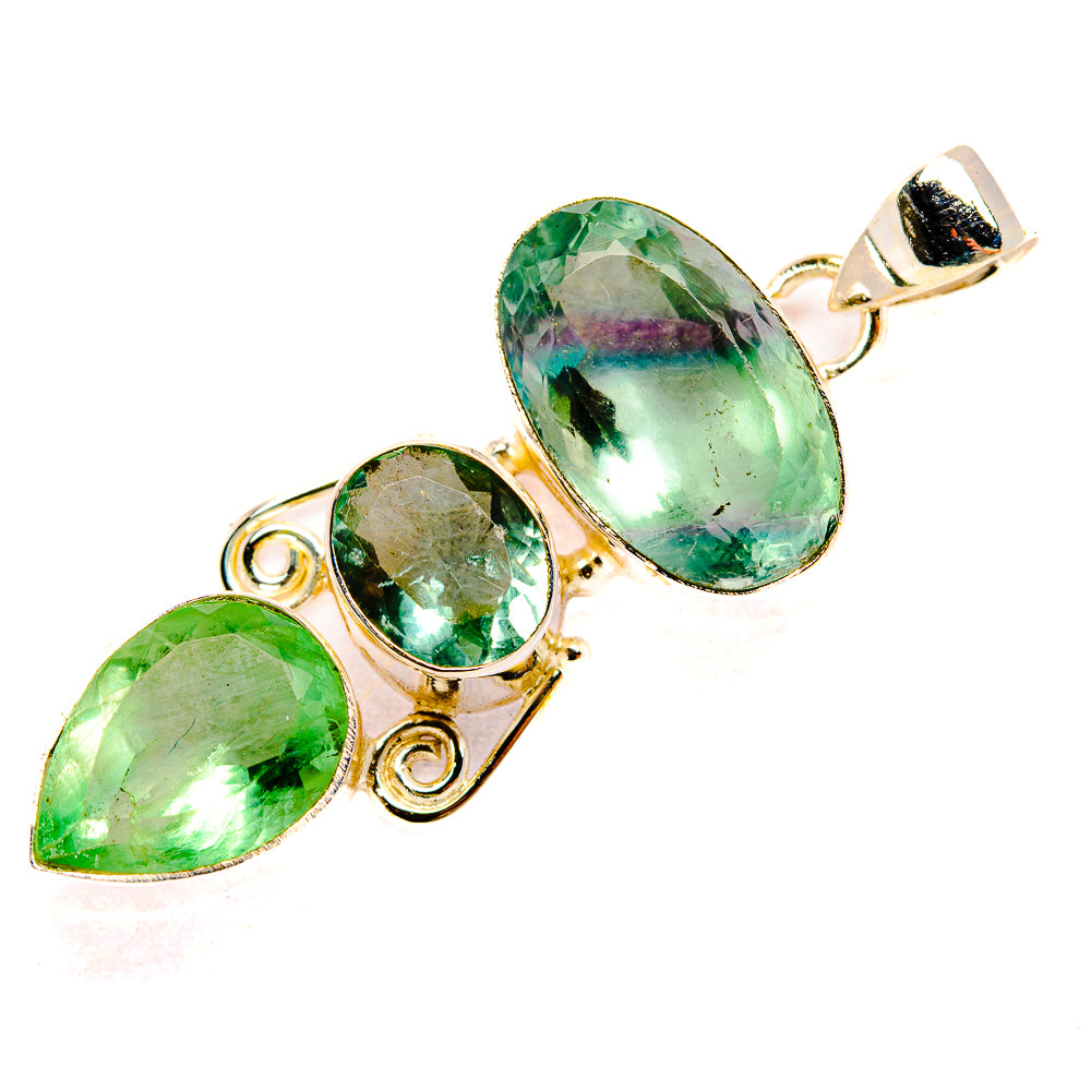 Green Fluorite Pendants handcrafted by Ana Silver Co - PD32709 - Photo 2