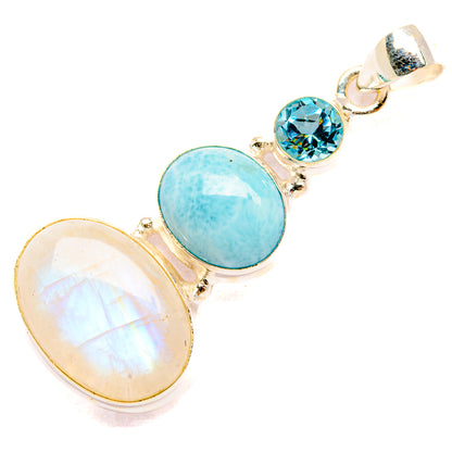 Rainbow Moonstone Pendants handcrafted by Ana Silver Co - PD32712 - Photo 2