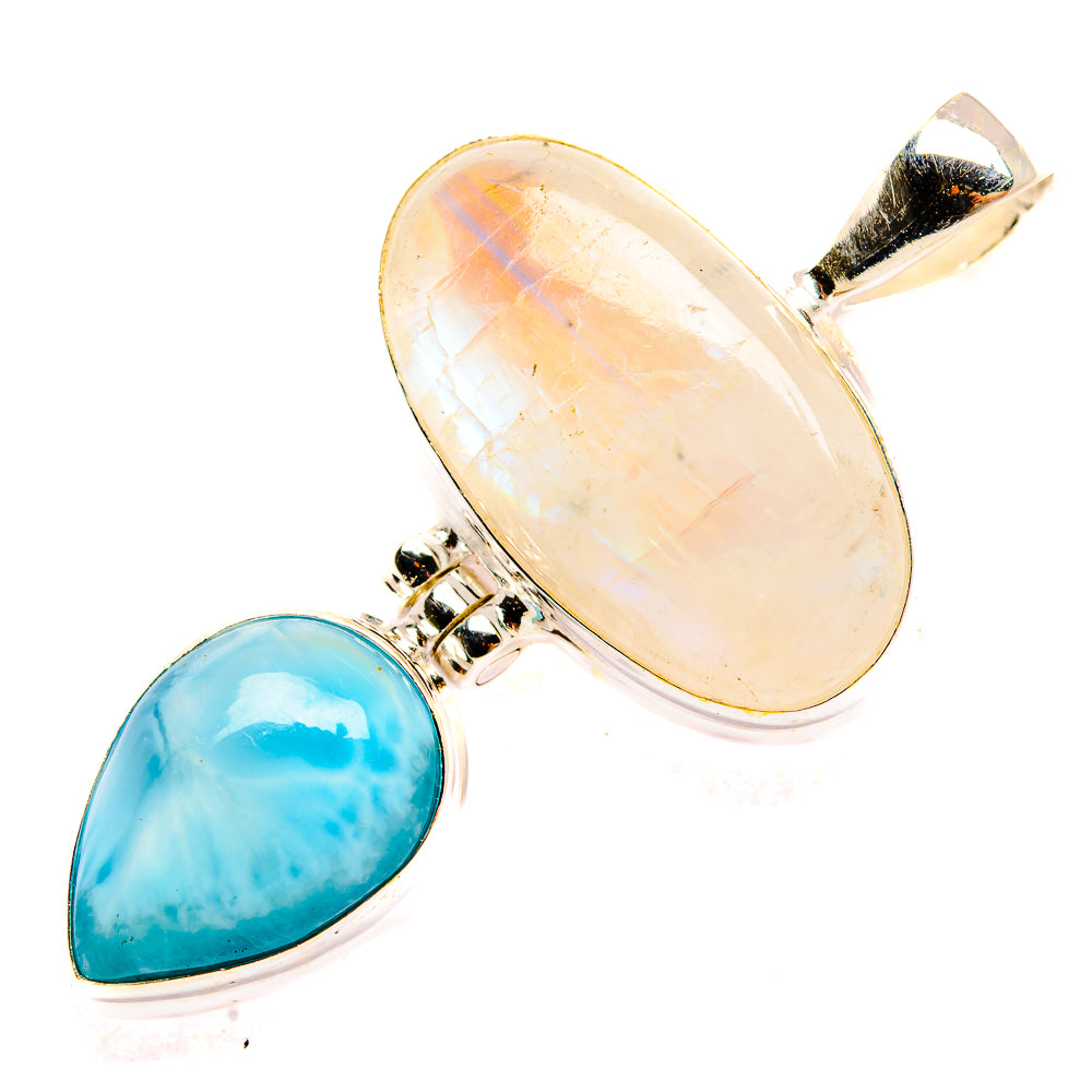 Rainbow Moonstone Pendants handcrafted by Ana Silver Co - PD32713 - Photo 2