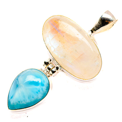 Rainbow Moonstone Pendants handcrafted by Ana Silver Co - PD32713 - Photo 2
