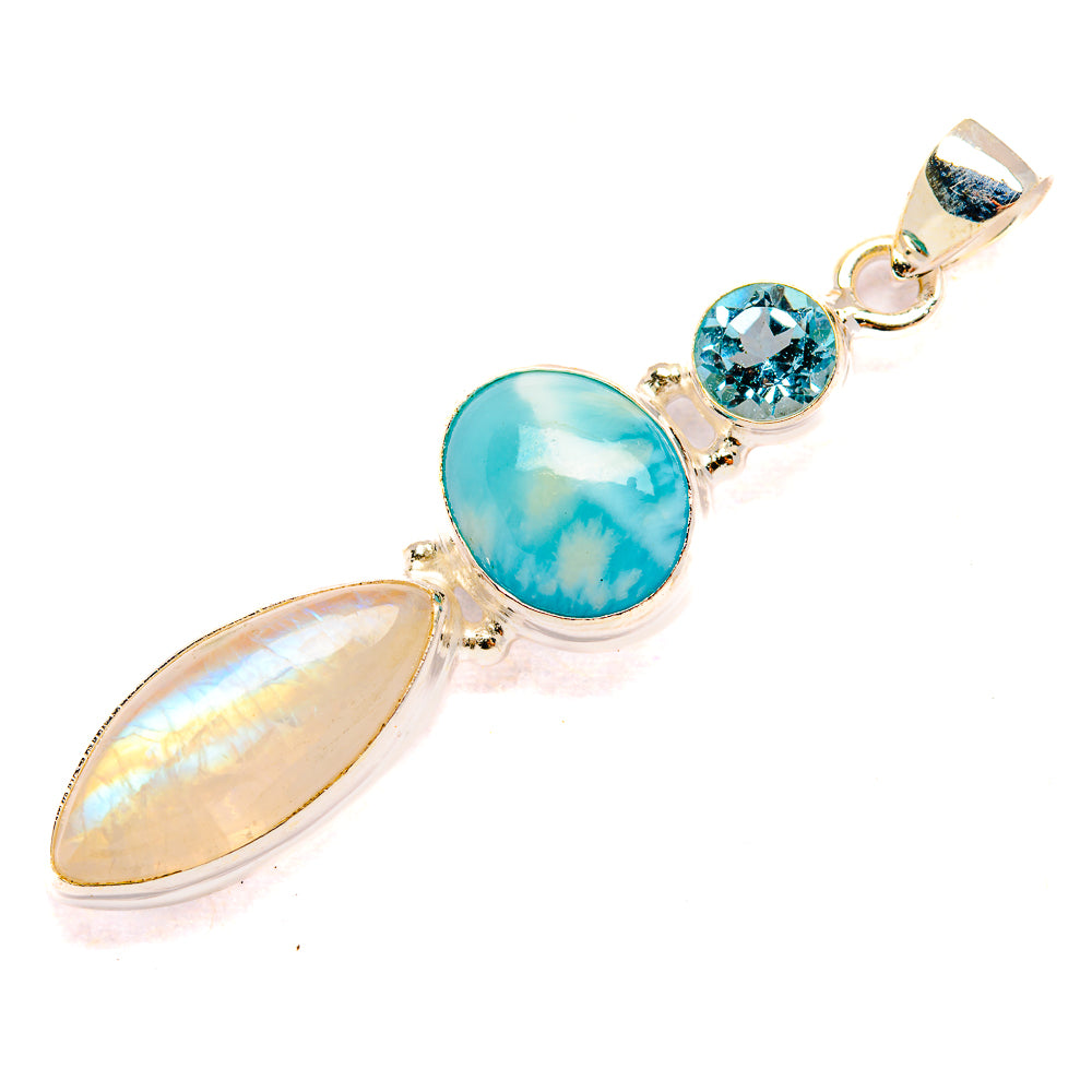 Rainbow Moonstone Pendants handcrafted by Ana Silver Co - PD32714 - Photo 2