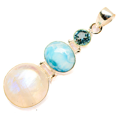 Rainbow Moonstone Pendants handcrafted by Ana Silver Co - PD32725 - Photo 2