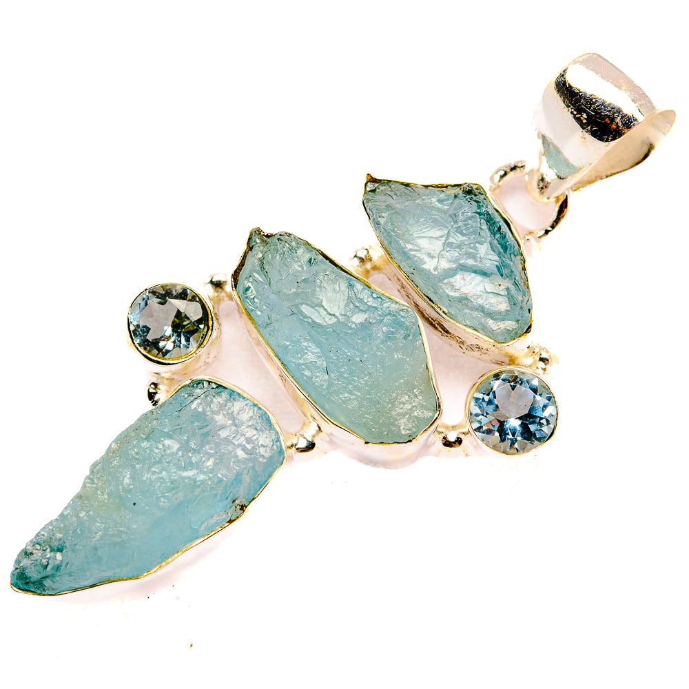 Aquamarine Pendants handcrafted by Ana Silver Co - PD32726 - Photo 2