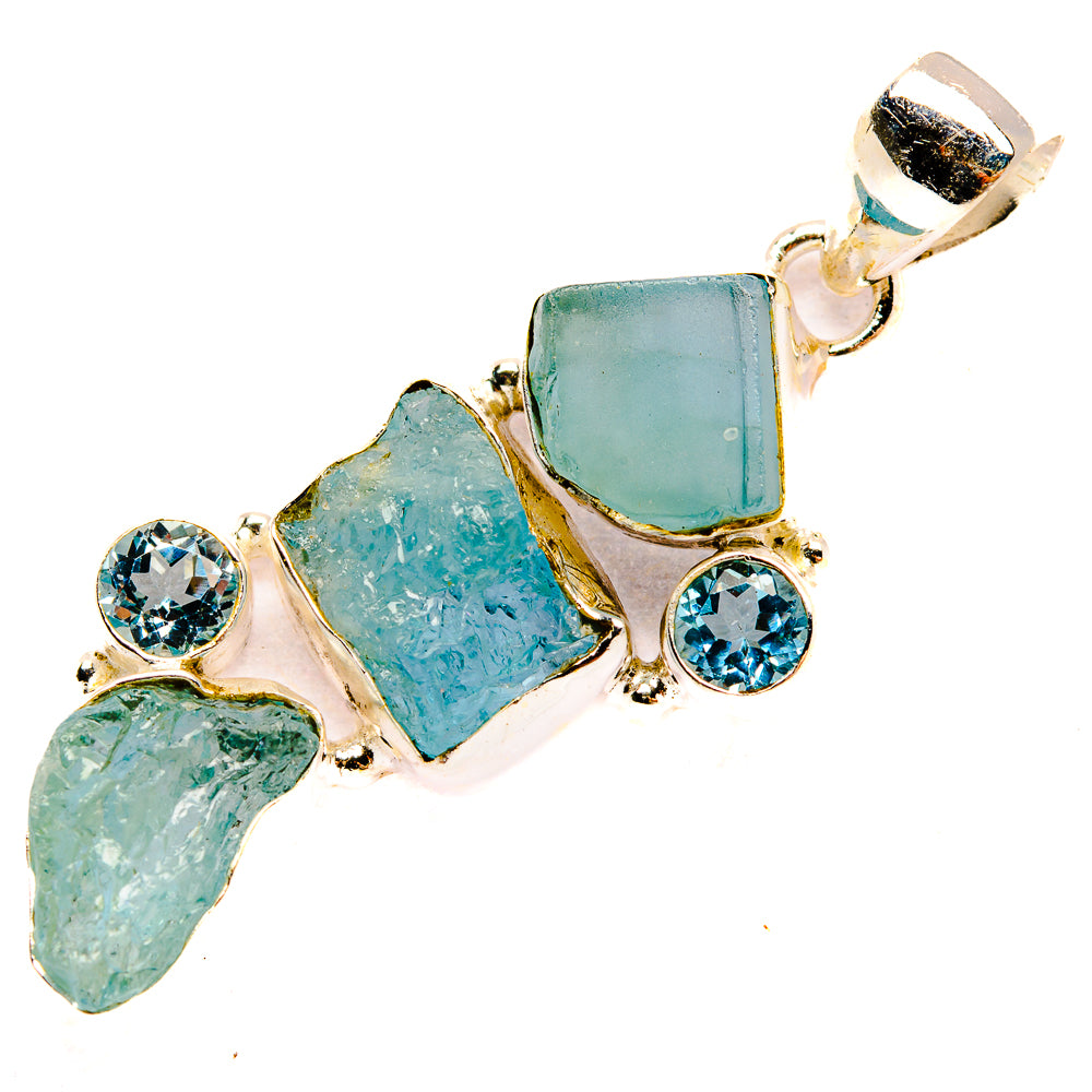 Aquamarine Pendants handcrafted by Ana Silver Co - PD32732 - Photo 2