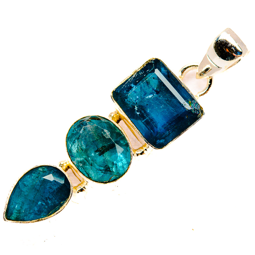 Blue Fluorite Pendants handcrafted by Ana Silver Co - PD32736 - Photo 2