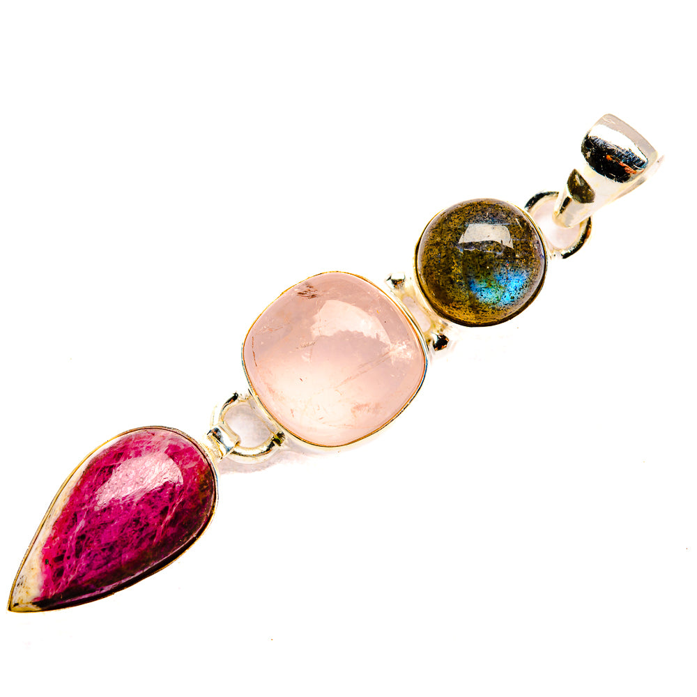 Ruby Fuchsite Pendants handcrafted by Ana Silver Co - PD32754 - Photo 2