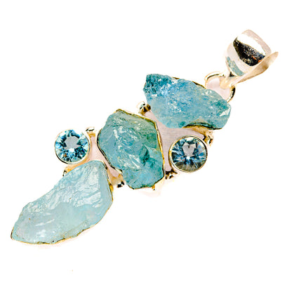 Aquamarine Pendants handcrafted by Ana Silver Co - PD32757 - Photo 2