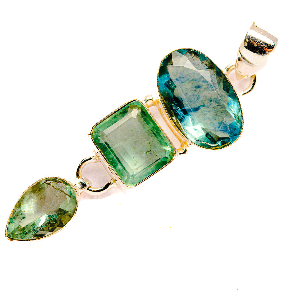 Green Fluorite Pendants handcrafted by Ana Silver Co - PD32763 - Photo 2