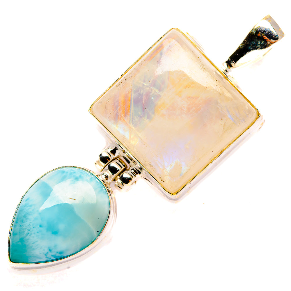 Rainbow Moonstone Pendants handcrafted by Ana Silver Co - PD32772 - Photo 2