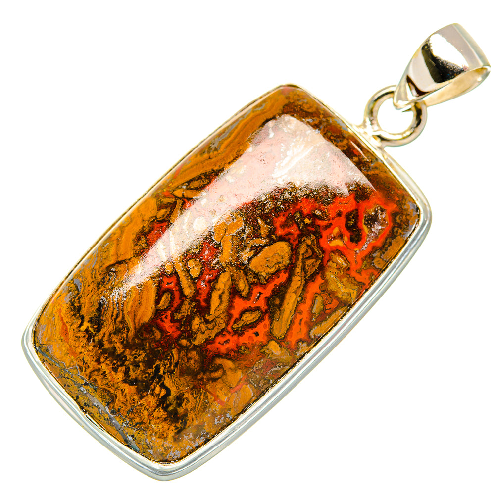 Moroccan Agate Pendants handcrafted by Ana Silver Co - PD32826 - Photo 2