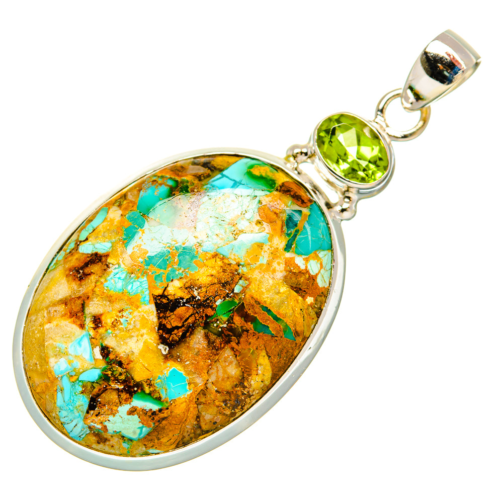 Blue Copper Composite Turquoise Pendants handcrafted by Ana Silver Co - PD32846 - Photo 2