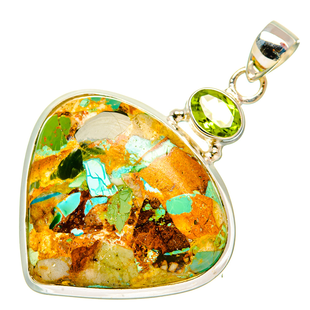 Green Copper Composite Turquoise Pendants handcrafted by Ana Silver Co - PD32857 - Photo 2