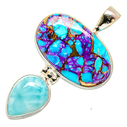 Purple Copper Composite Turquoise Pendants handcrafted by Ana Silver Co - PD32859 - Photo 2