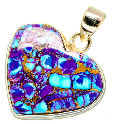 Purple Copper Composite Turquoise Pendants handcrafted by Ana Silver Co - PD32865 - Photo 2
