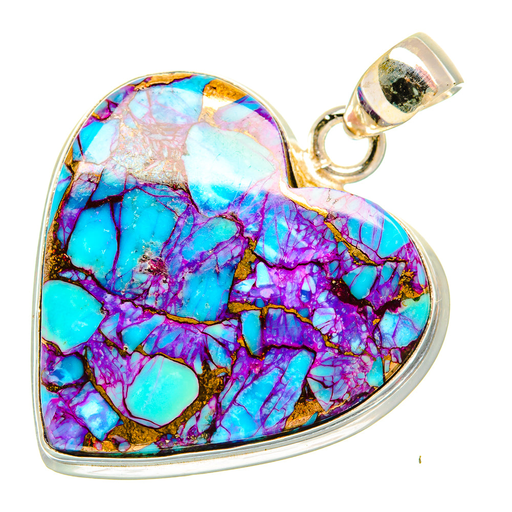 Purple Copper Composite Turquoise Pendants handcrafted by Ana Silver Co - PD32866 - Photo 2