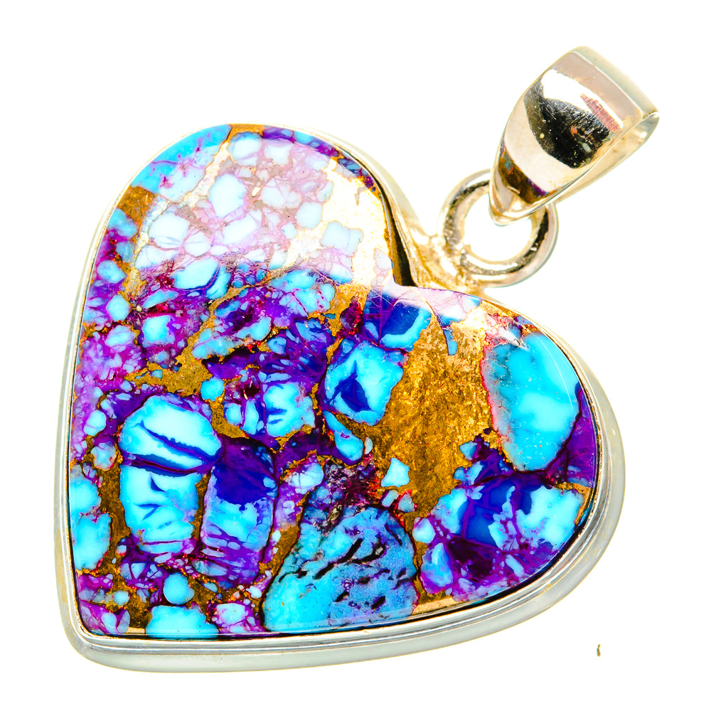 Purple Copper Composite Turquoise Pendants handcrafted by Ana Silver Co - PD32867 - Photo 2