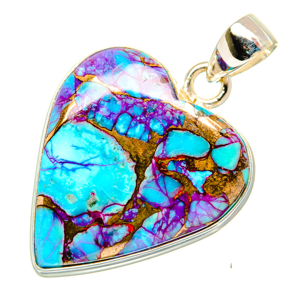 Purple Copper Composite Turquoise Pendants handcrafted by Ana Silver Co - PD32869 - Photo 2