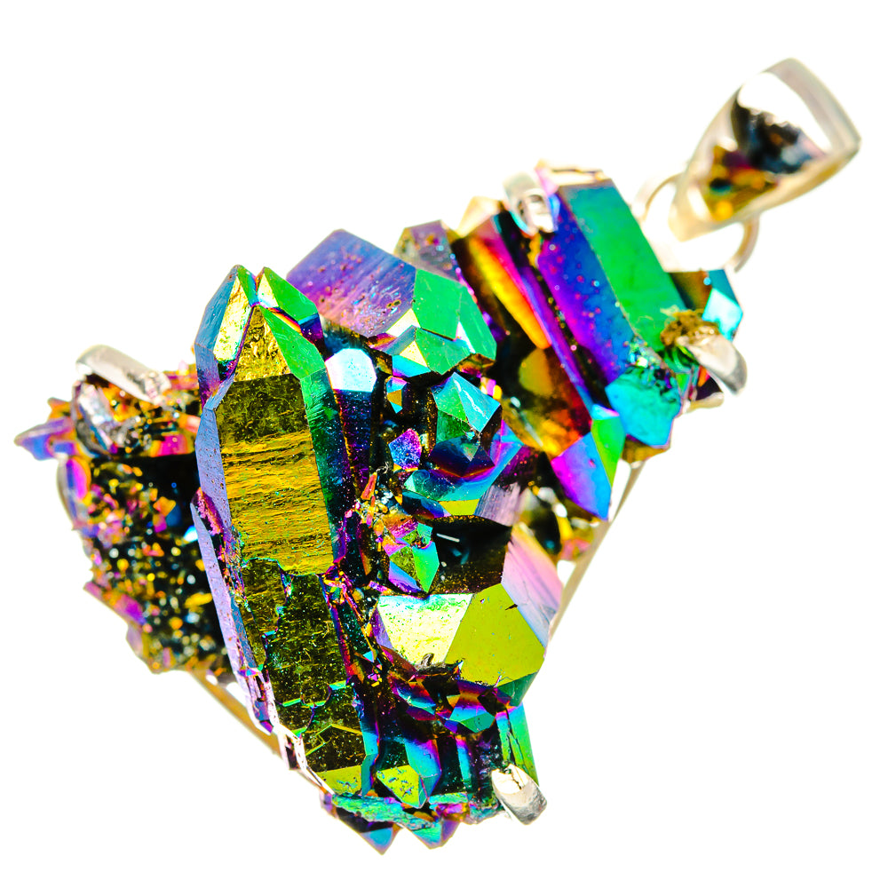 Titanium Sunshine Druzy Pendants handcrafted by Ana Silver Co - PD32876 - Photo 2