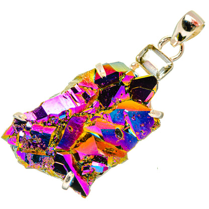 Titanium Sunshine Druzy Pendants handcrafted by Ana Silver Co - PD32878 - Photo 2