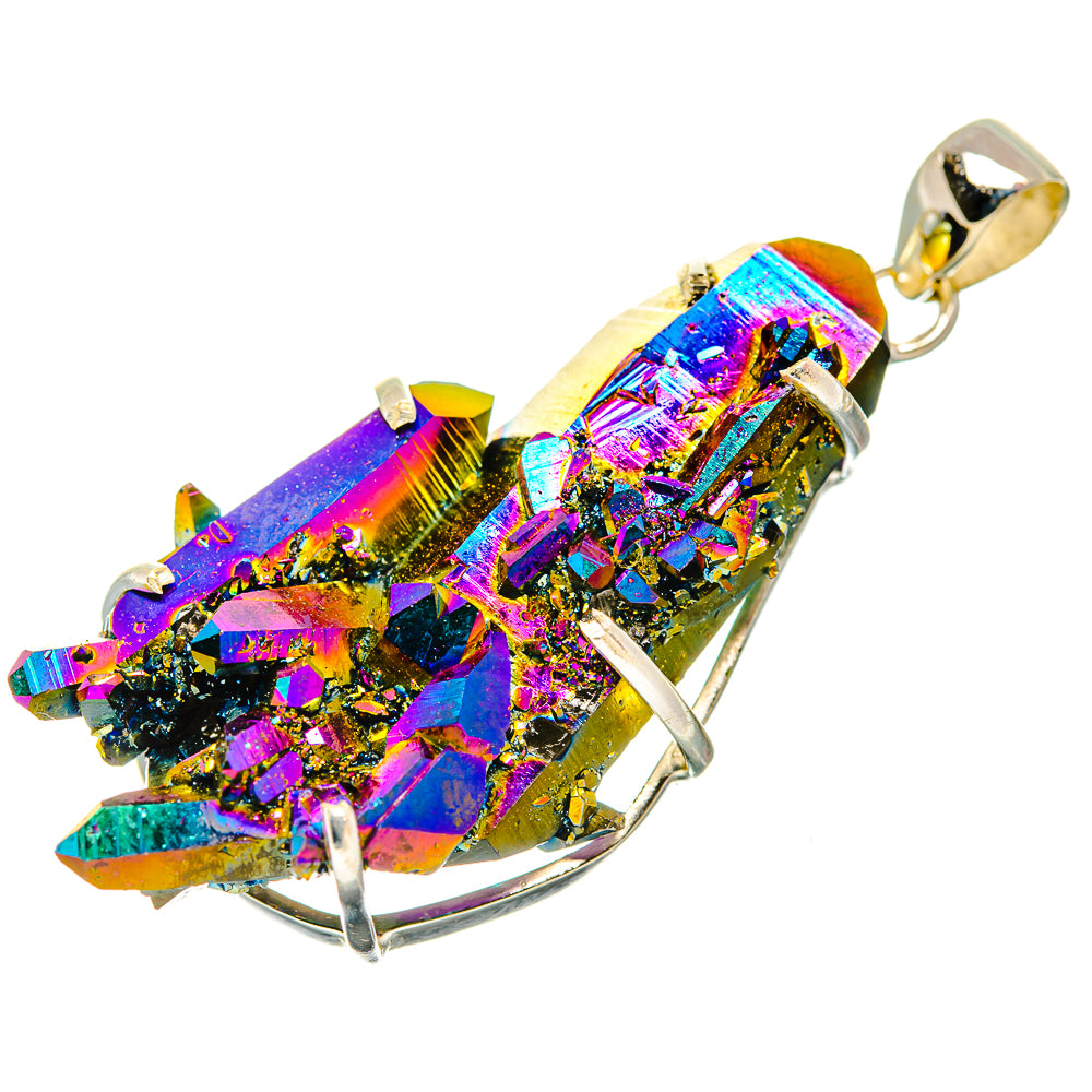 Titanium Sunshine Druzy Pendants handcrafted by Ana Silver Co - PD32884 - Photo 2