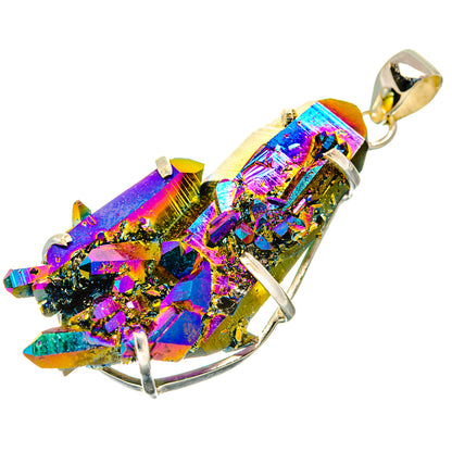 Titanium Sunshine Druzy Pendants handcrafted by Ana Silver Co - PD32884 - Photo 2