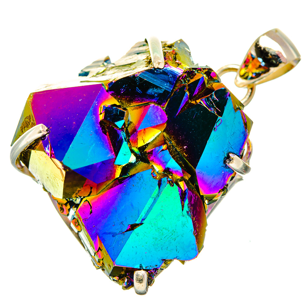 Titanium Sunshine Druzy Pendants handcrafted by Ana Silver Co - PD32886 - Photo 2