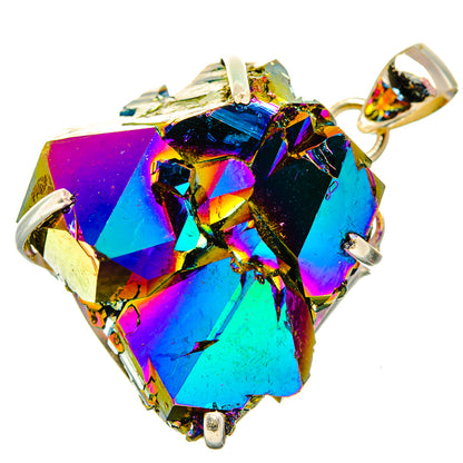 Titanium Sunshine Druzy Pendants handcrafted by Ana Silver Co - PD32886 - Photo 2