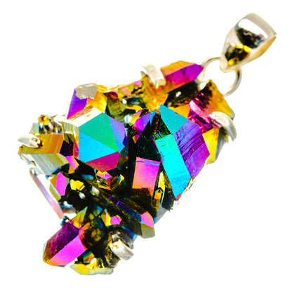 Titanium Sunshine Druzy Pendants handcrafted by Ana Silver Co - PD32887 - Photo 2