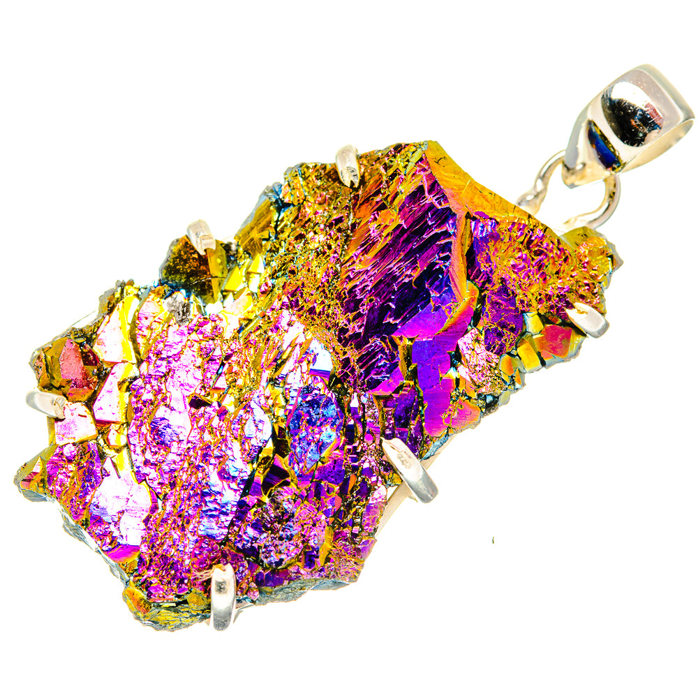 Titanium Sunshine Druzy Pendants handcrafted by Ana Silver Co - PD32889 - Photo 2