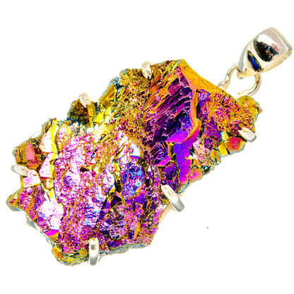 Titanium Sunshine Druzy Pendants handcrafted by Ana Silver Co - PD32889 - Photo 2