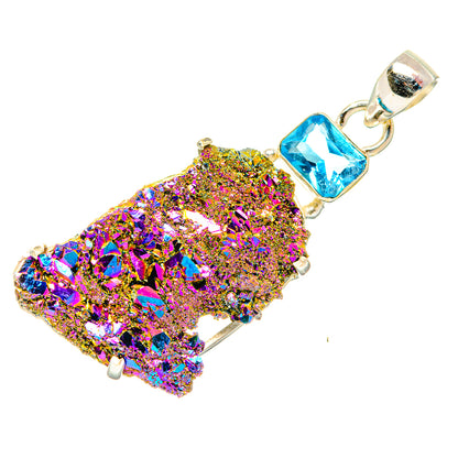 Titanium Sunshine Druzy Pendants handcrafted by Ana Silver Co - PD32890 - Photo 2