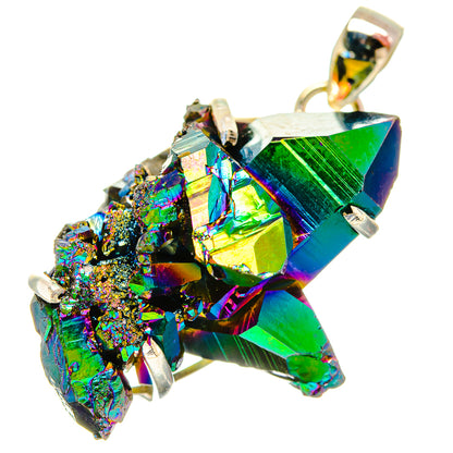 Titanium Sunshine Druzy Pendants handcrafted by Ana Silver Co - PD32892 - Photo 2