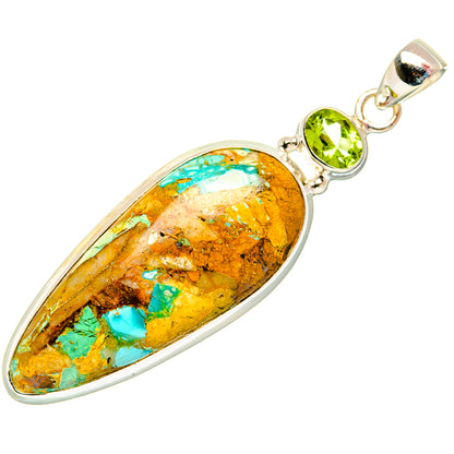 Blue Copper Composite Turquoise Pendants handcrafted by Ana Silver Co - PD32905 - Photo 2