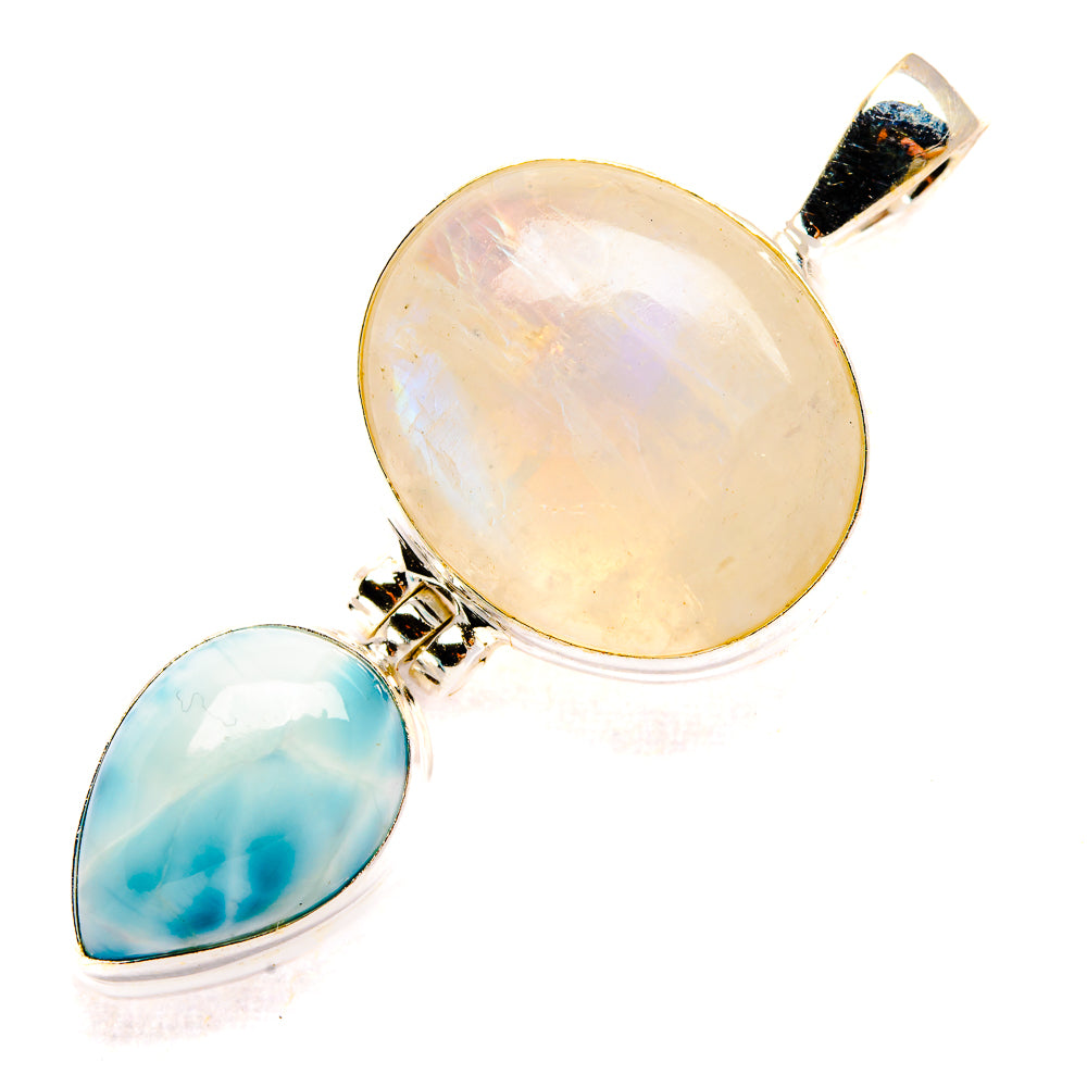 Rainbow Moonstone Pendants handcrafted by Ana Silver Co - PD32949 - Photo 2