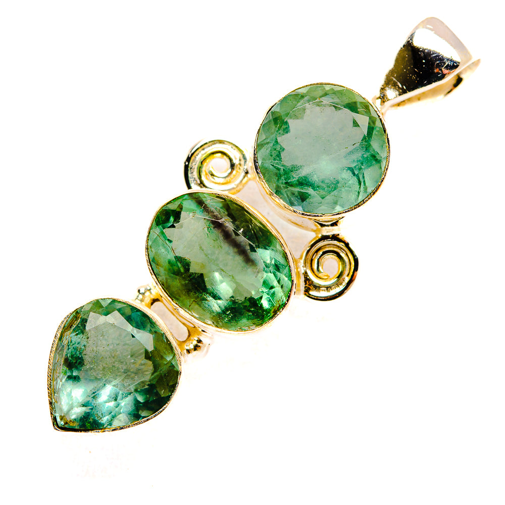 Green Fluorite Pendants handcrafted by Ana Silver Co - PD32954 - Photo 2