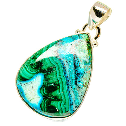 Malachite In Chrysocolla Pendants handcrafted by Ana Silver Co - PD3295