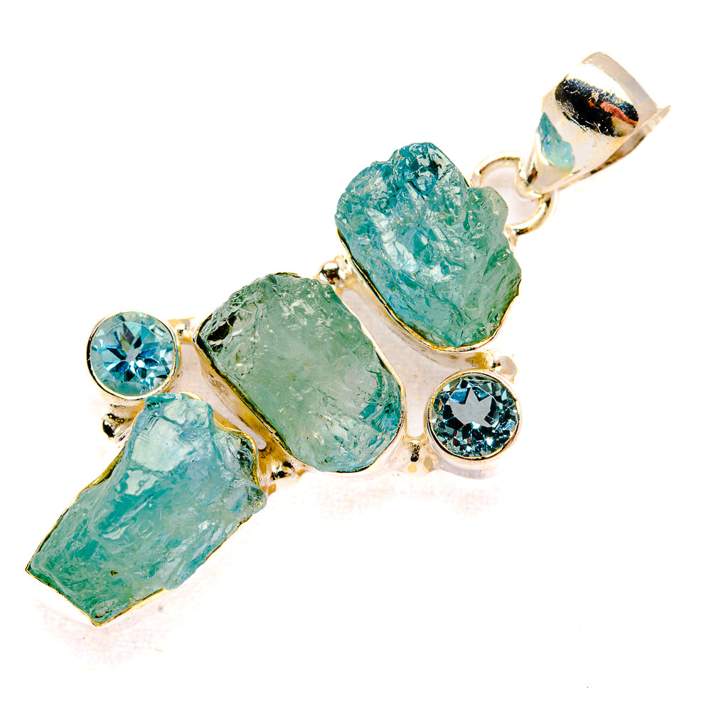 Aquamarine Pendants handcrafted by Ana Silver Co - PD32963 - Photo 2