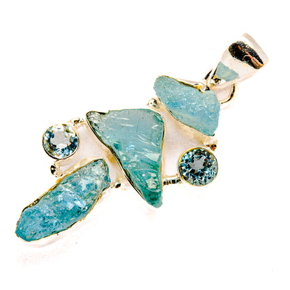Aquamarine Pendants handcrafted by Ana Silver Co - PD32966 - Photo 2