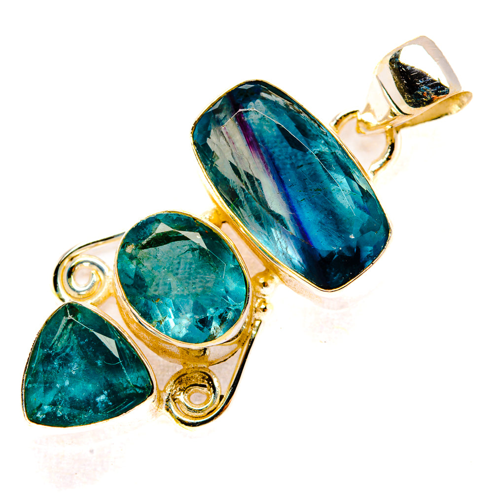 Blue Fluorite Pendants handcrafted by Ana Silver Co - PD32967 - Photo 2