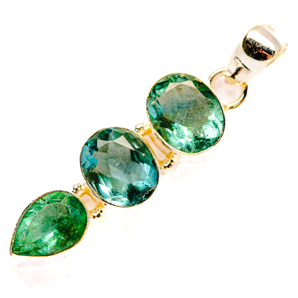 Green Fluorite Pendants handcrafted by Ana Silver Co - PD32974 - Photo 2