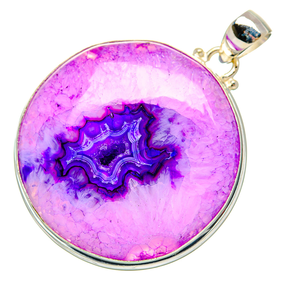Purple Geode Slice Pendants handcrafted by Ana Silver Co - PD32998 - Photo 2