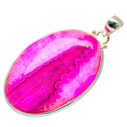 Pink Geode Slice Pendants handcrafted by Ana Silver Co - PD32999 - Photo 2