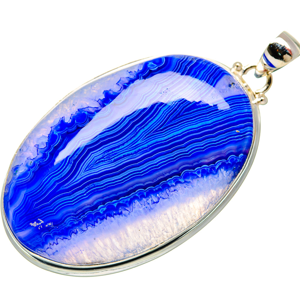 Blue Geode Slice Pendants handcrafted by Ana Silver Co - PD33000 - Photo 2