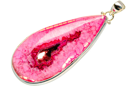 Pink Geode Slice Pendants handcrafted by Ana Silver Co - PD33005 - Photo 2